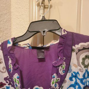 Ashley Stewart Jeweled Purple Tunic Size 22/24